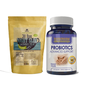 Night Slim Skinny Tea and Probiotics Advanced Support Combo Pack (Quantity: 1 set)